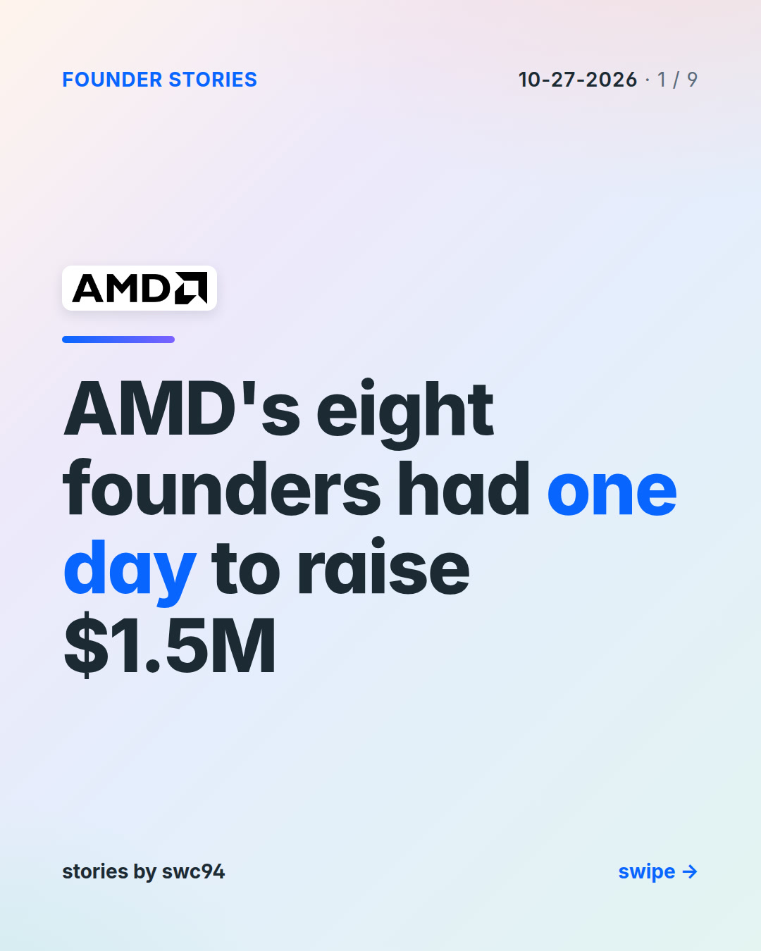 AMD's eight founders had one day to raise $1.5M — explanatory illustration