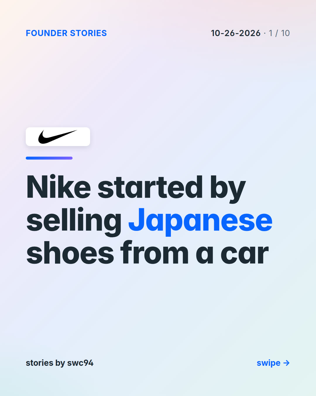Nike started by selling Japanese shoes from a car — explanatory illustration